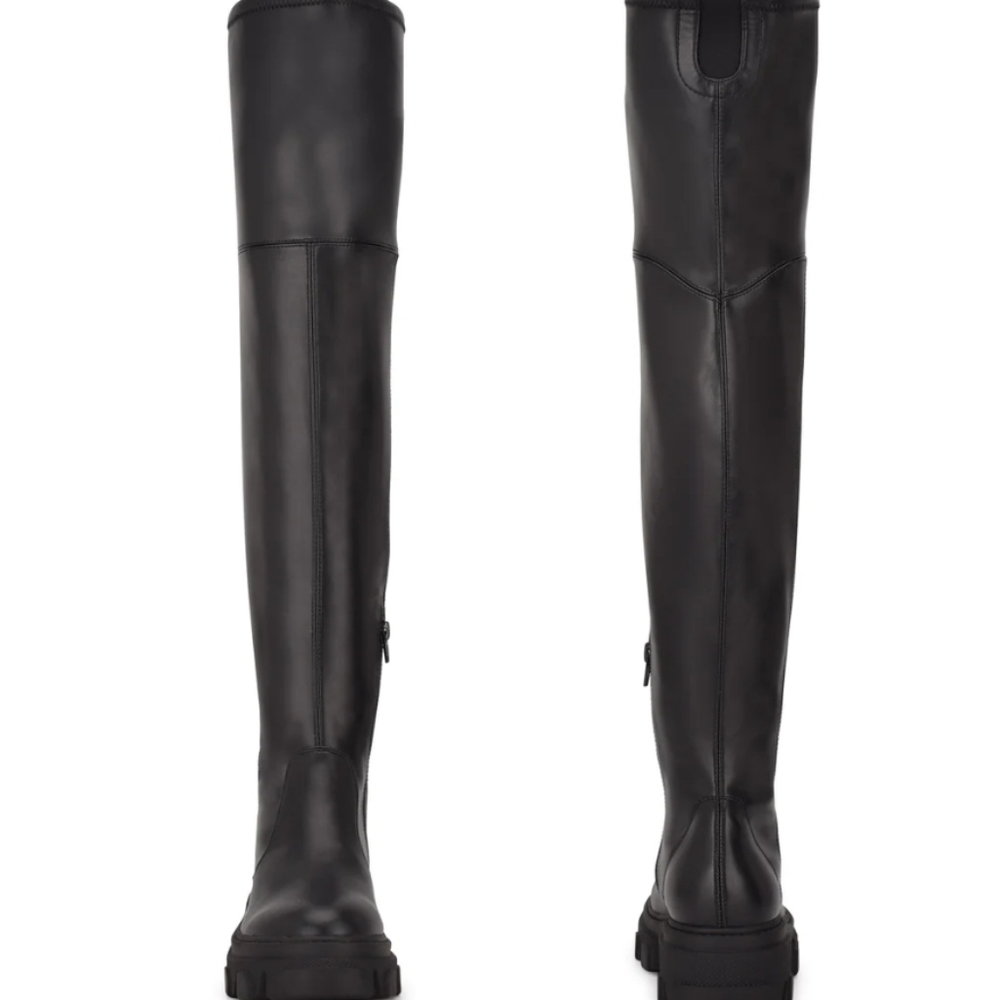 Over the Knee Lug Sole Boots